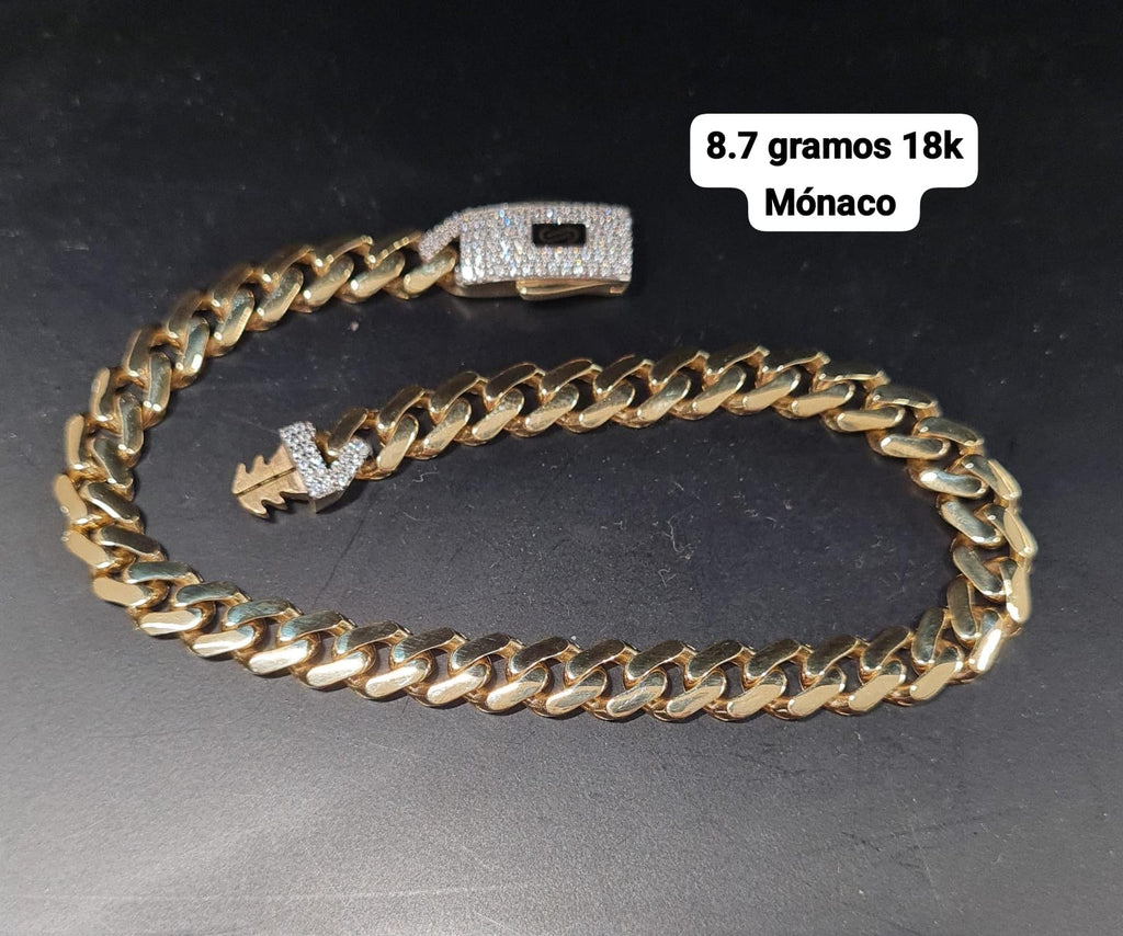 Argollas Dama , pulsera tejida y pulsera Mónaco hombre