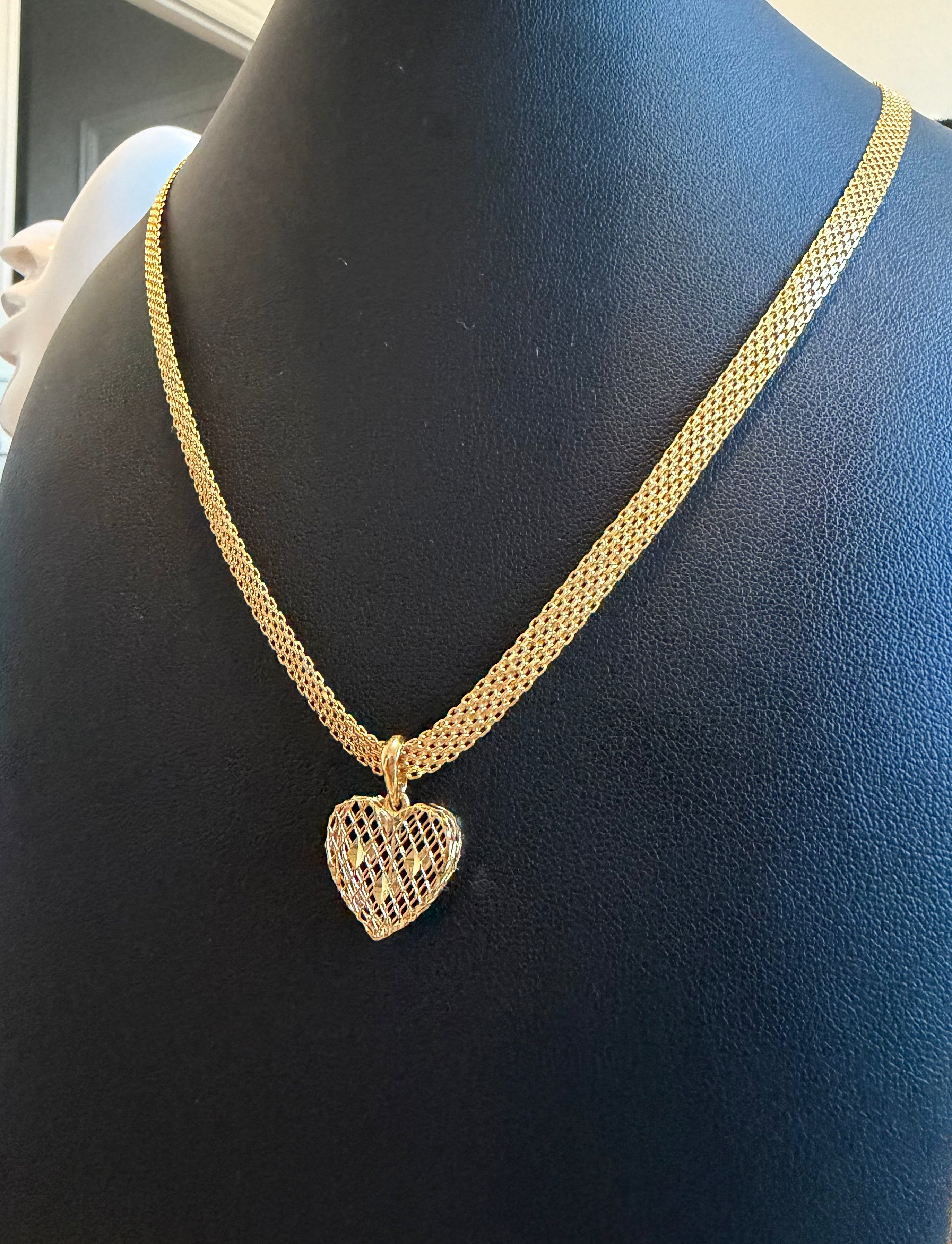 Cadena tejido Chino más dije corazón