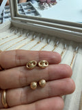 Aretes Gucci y topos diamantado
