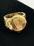 18K Gold Crown R.X Ring - 7.62g