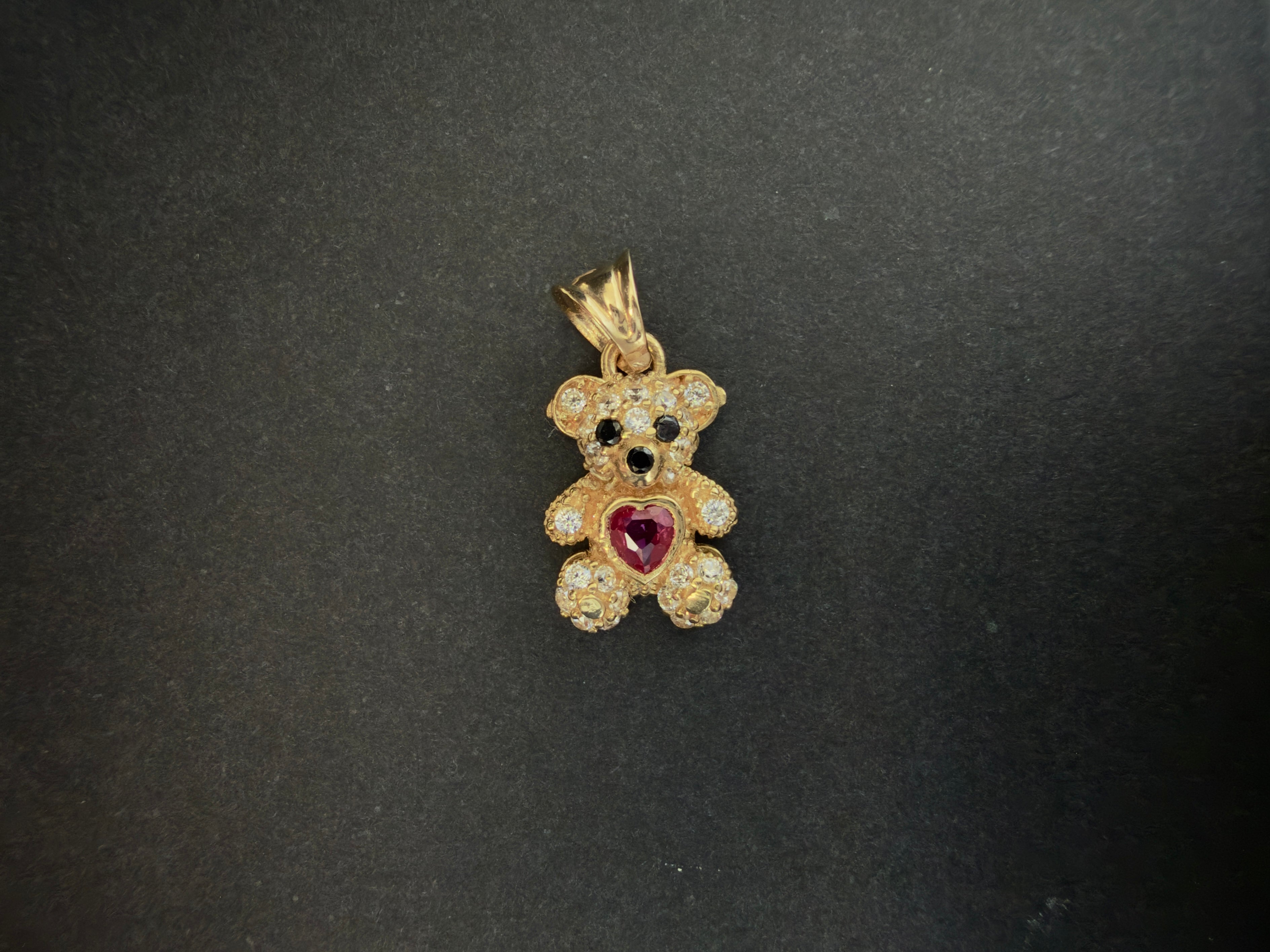 Dije Oso Corazon Oro 18K Italiano