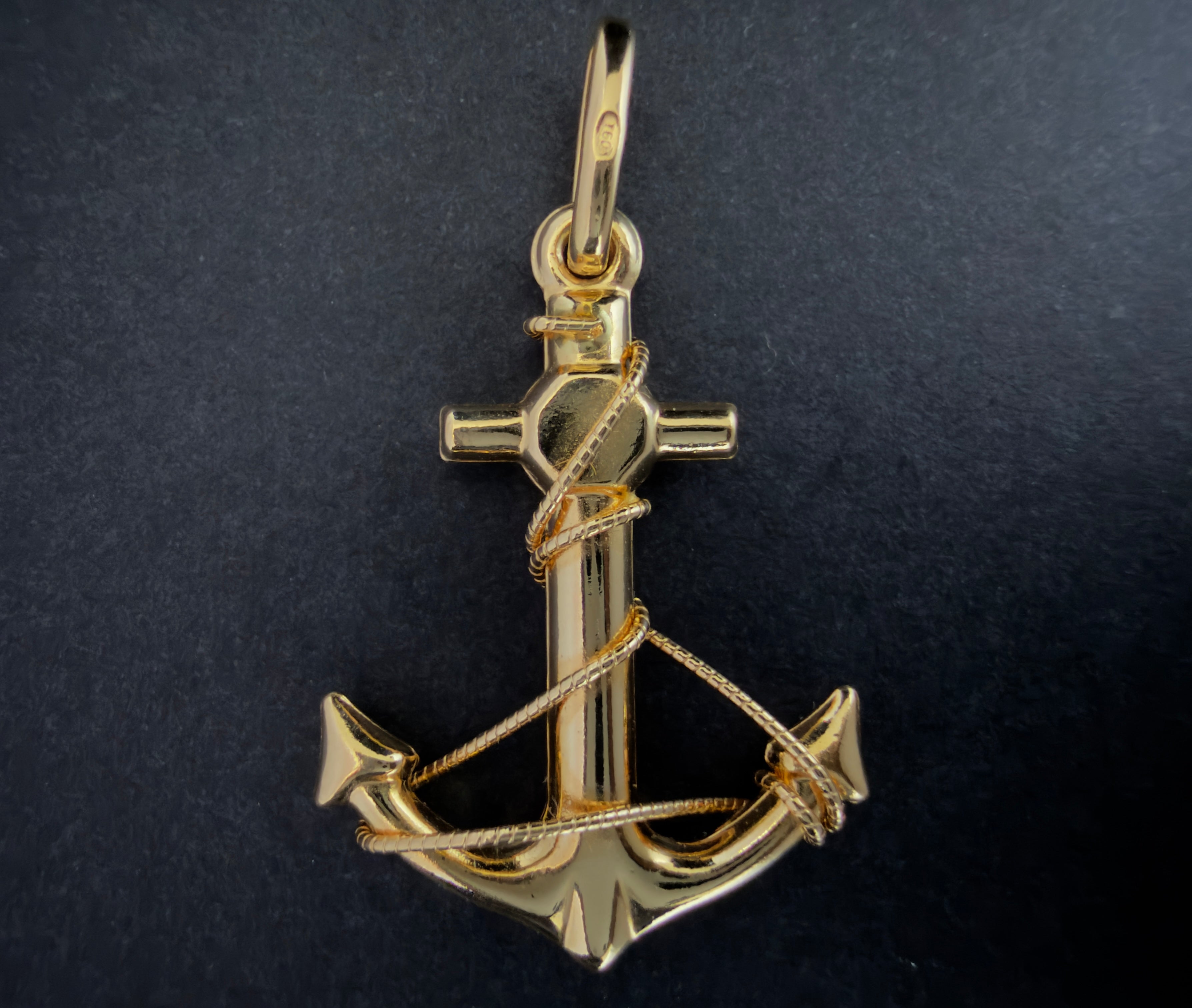 Dije Ancla Oro 18K Italiano