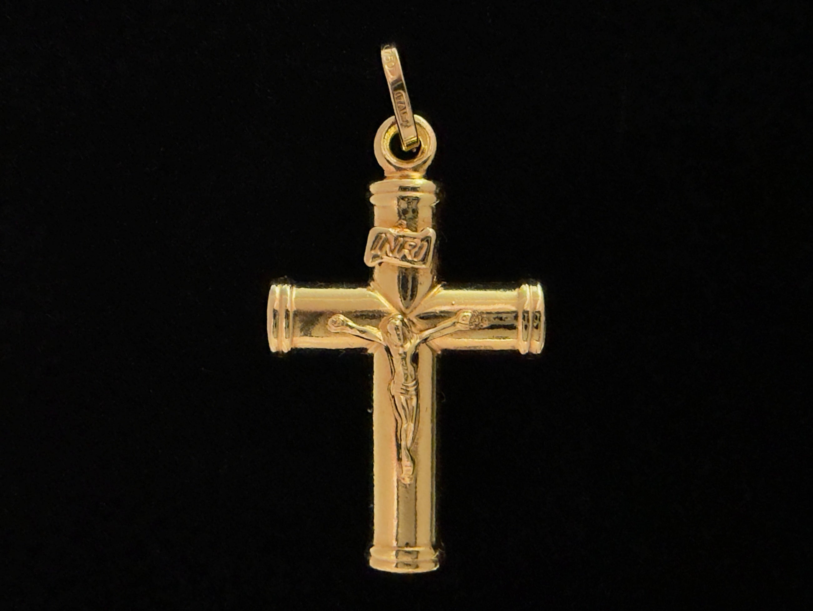 Dije Cruz Cristo Oro 18K Italiano 2.10  g