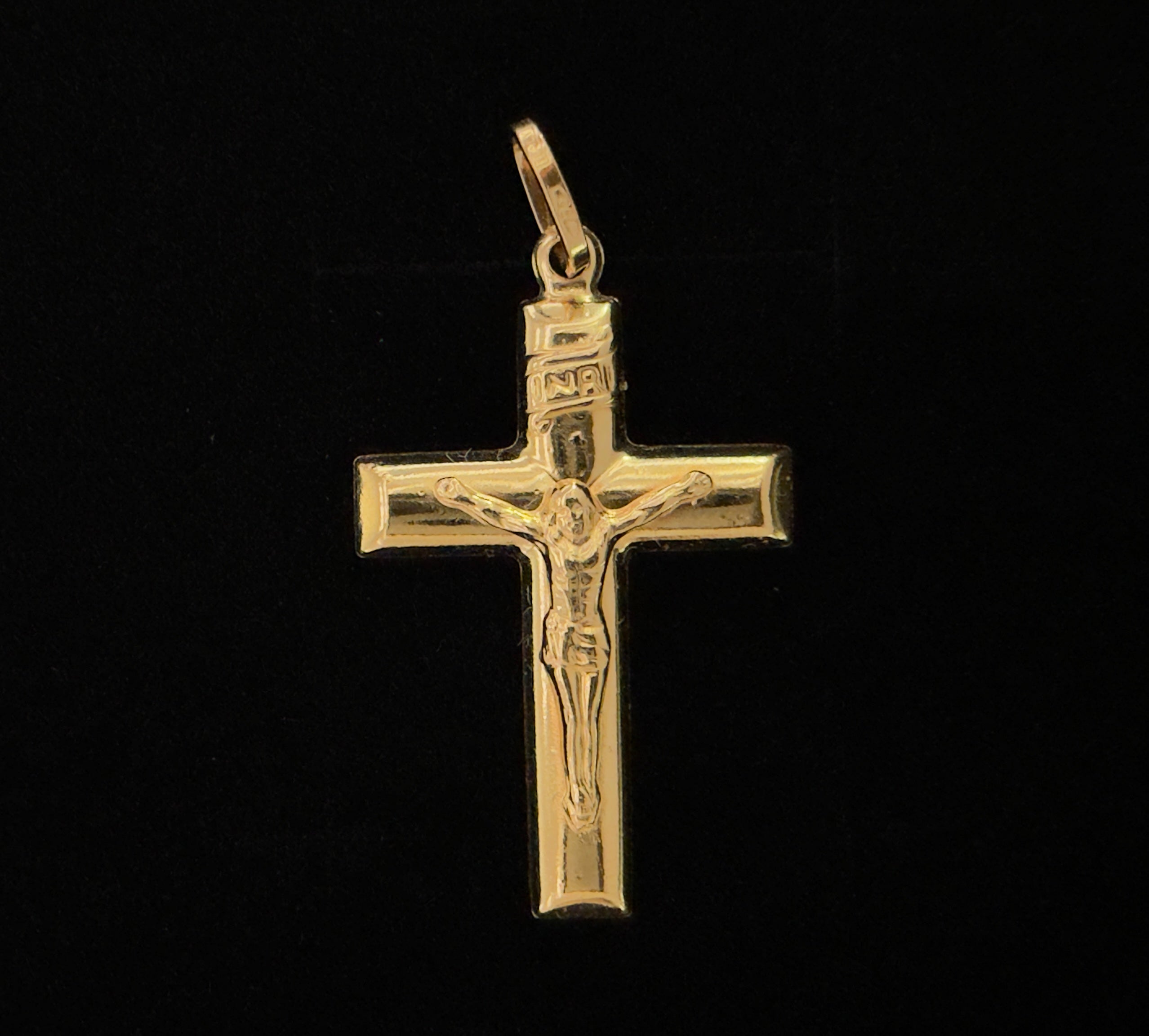 Dije Cruz Cristo Oro 18K Italiano 1.32  g