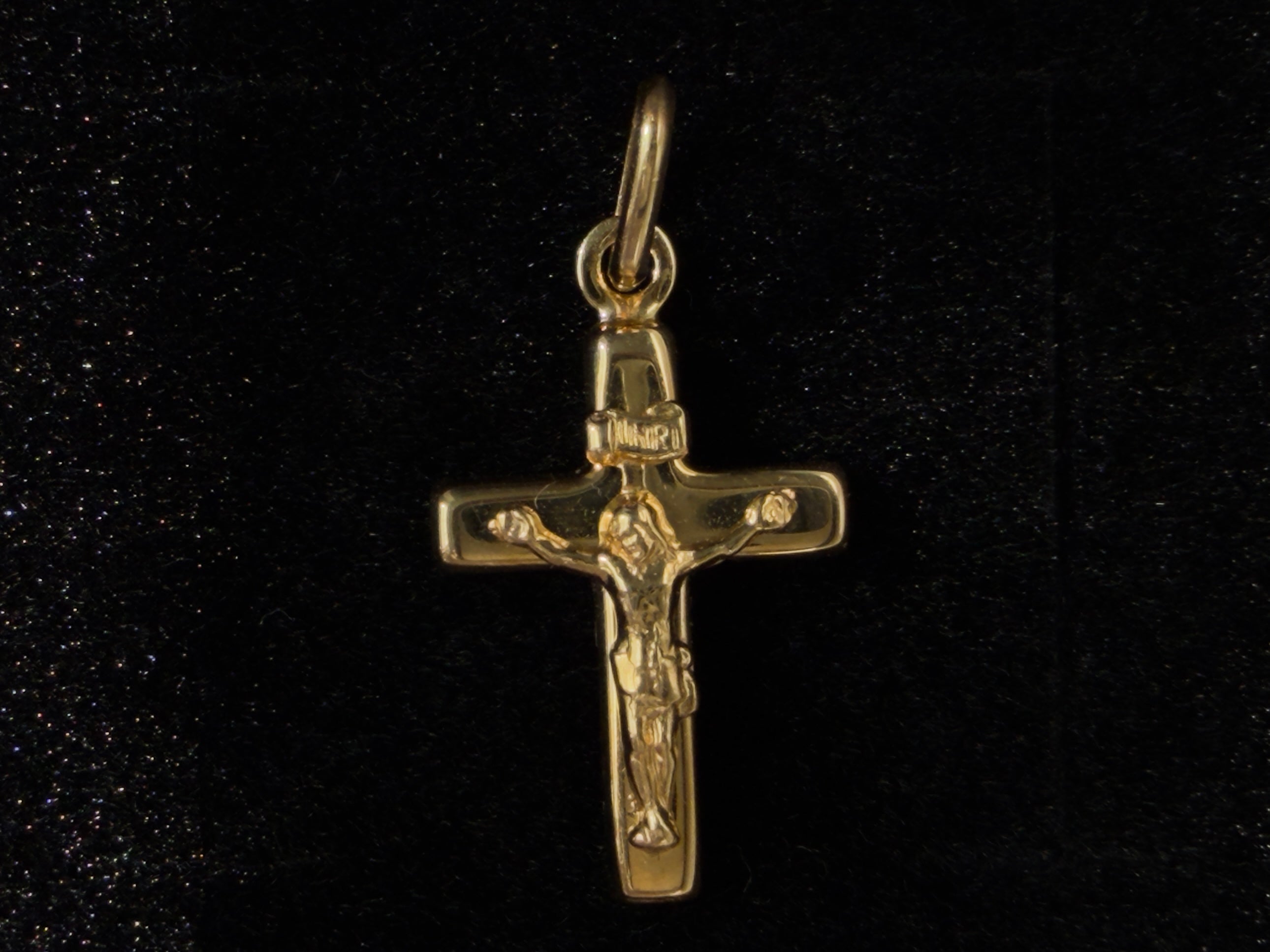 Dije Cruz Cristo Oro 18K Italiano 1.23  g