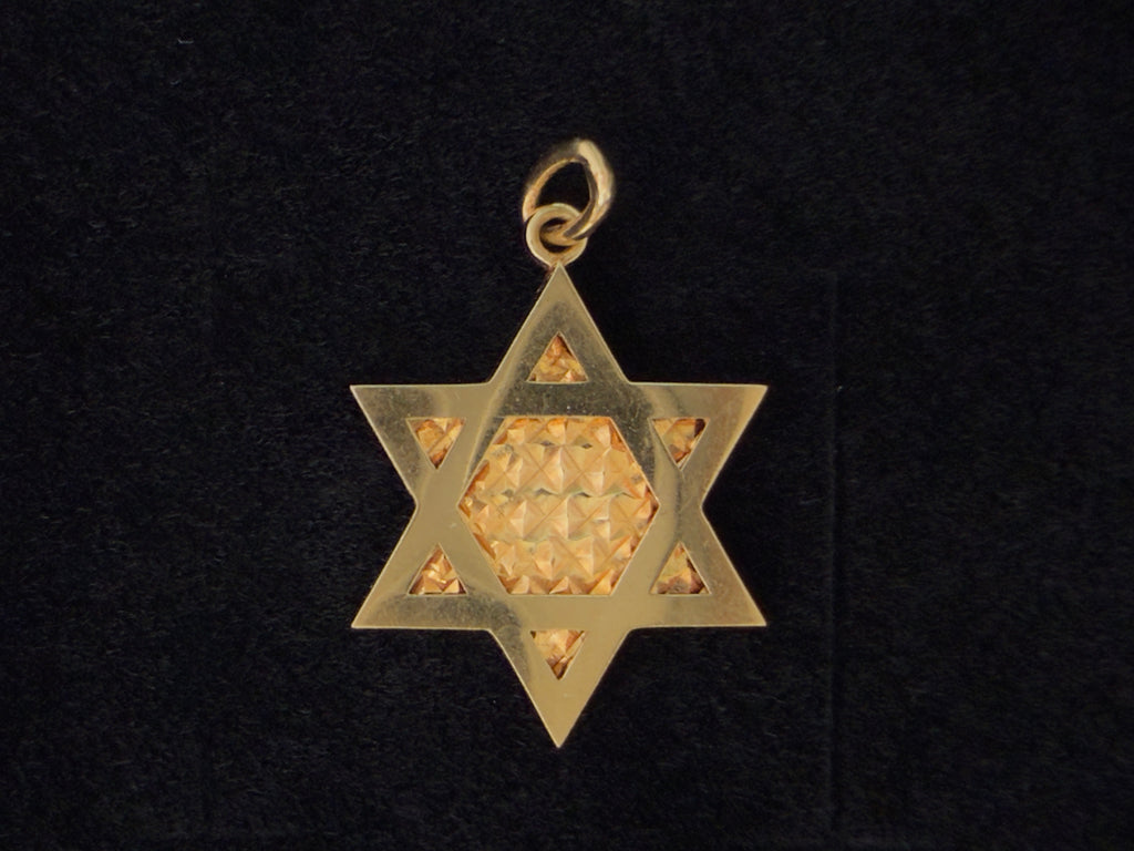 Dije Estrella de David Oro 18K Italiano 2.84  g