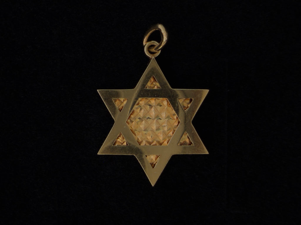 Dije Estrella de David Oro 18K Italiano 2.84  g