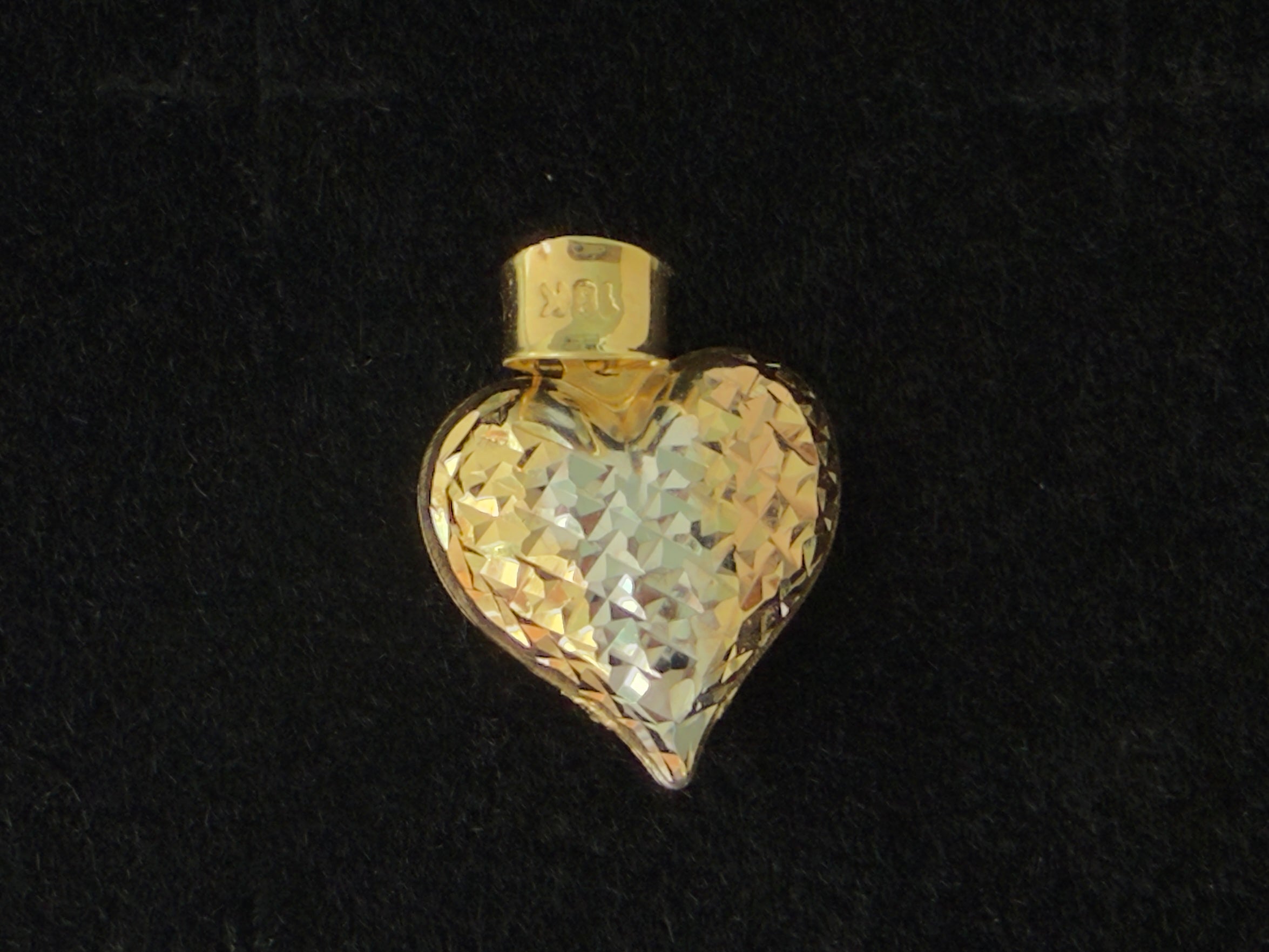 Dije Corazon Oro Blanco y Amarillo 18K Italiano
