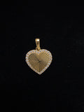 Dije Corazon Zirconias Blancas Oro 18K Italiano 1.21