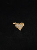 Dije Corazon Zirconias Blancas Oro 18K Italiano 1.35 g