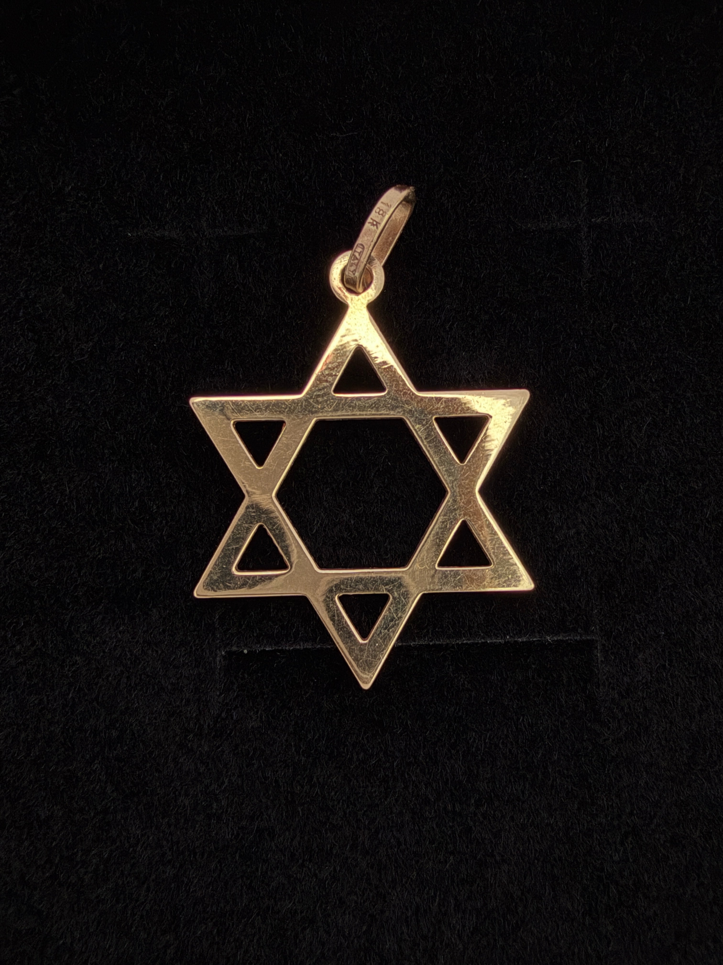 Dije Estrella de David Oro 18K Italiano