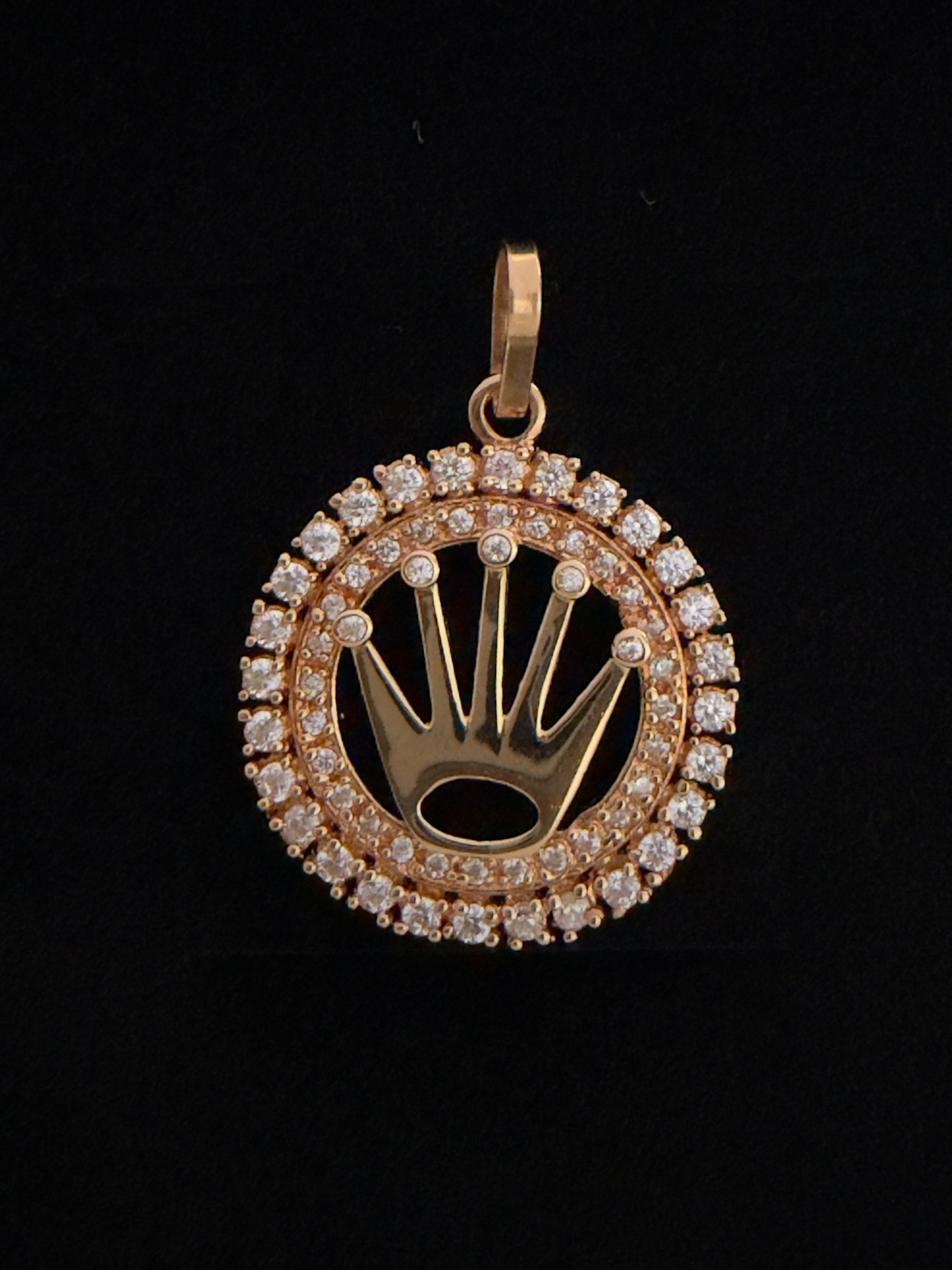 Dije R.X Zirconias Blancas Oro 18K Italiano 3.04  g