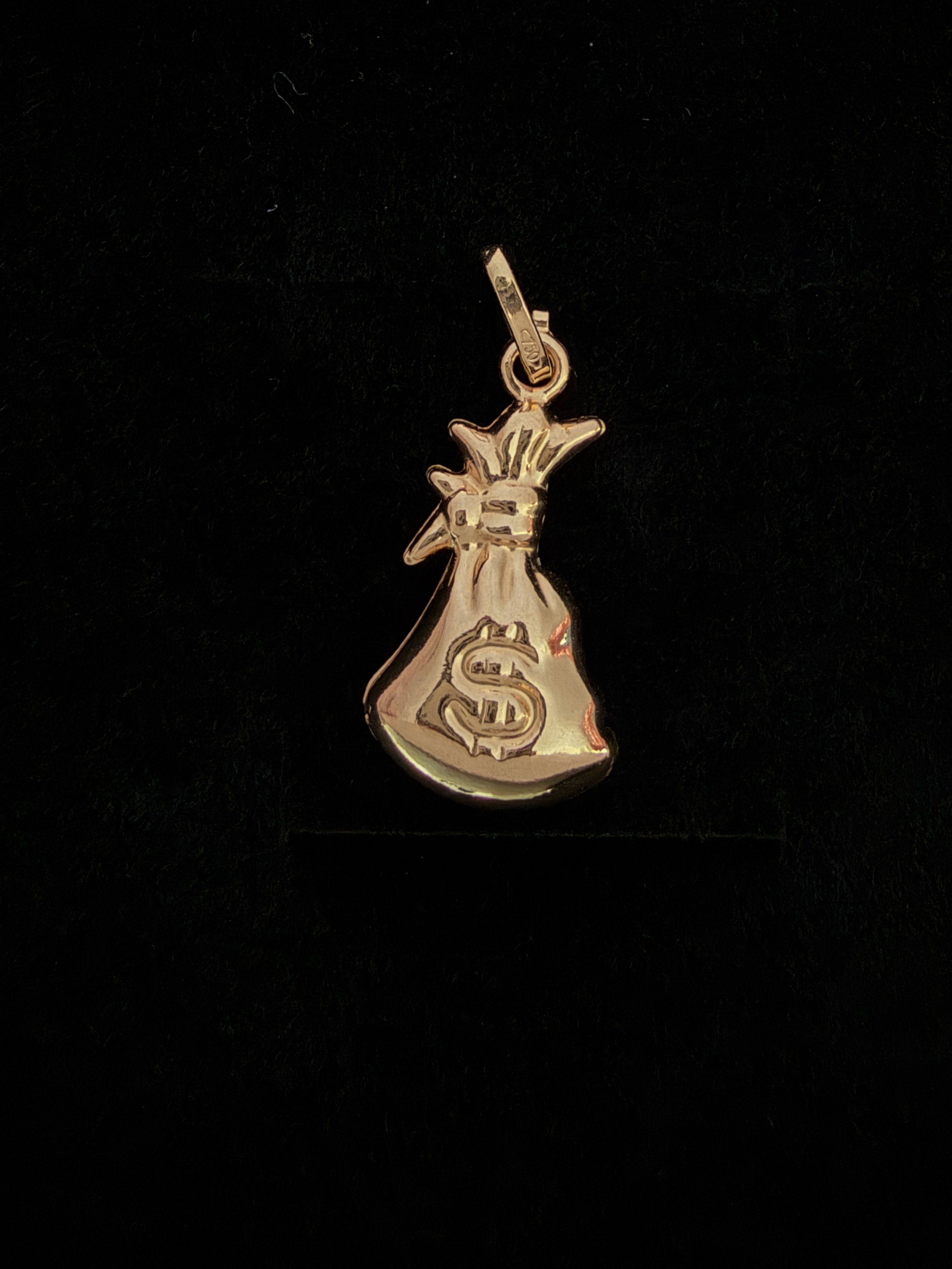 Dije Saco Dinero Oro 18K Italiano 1.52 g