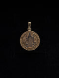 Dije Medalla San Benito Maria Oro 18K Italiano 2 g