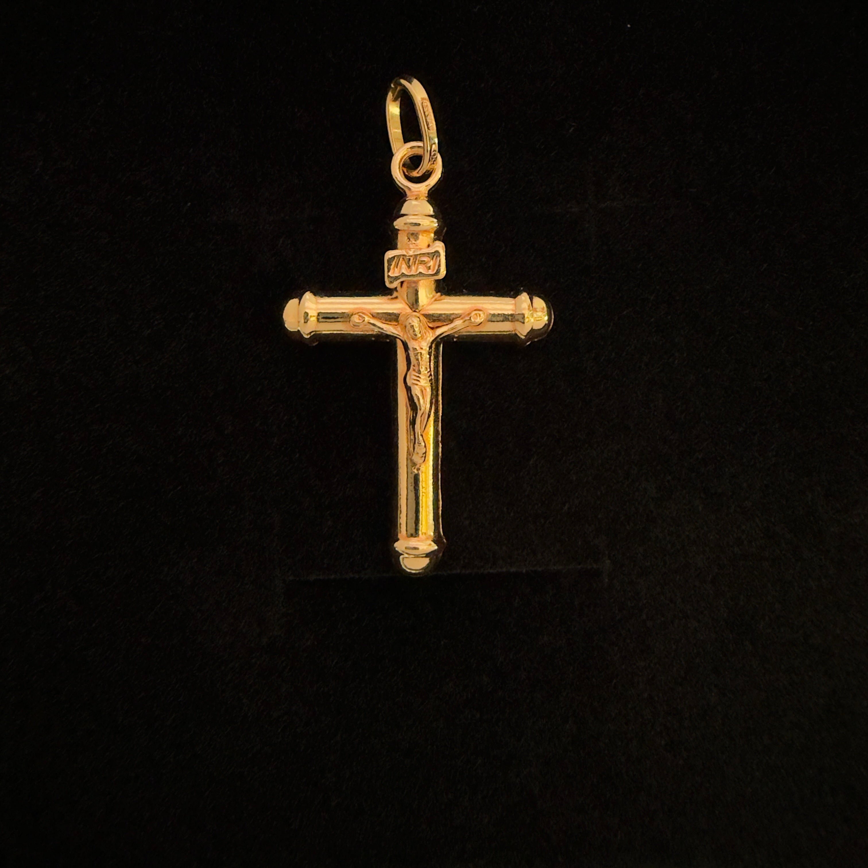 Dije Cruz Cristo Oro 18K Italiano 1.82  g