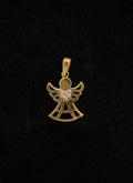 Dije Angel Zirconia Blanca Oro 18K Italiano 0.78 g