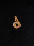 Dije Nudo 3 Colores Oro 18K Italiano 0.62  g
