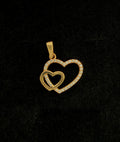Dije Corazon Zirconias Blancas Oro 18K Italiano 1.25 g