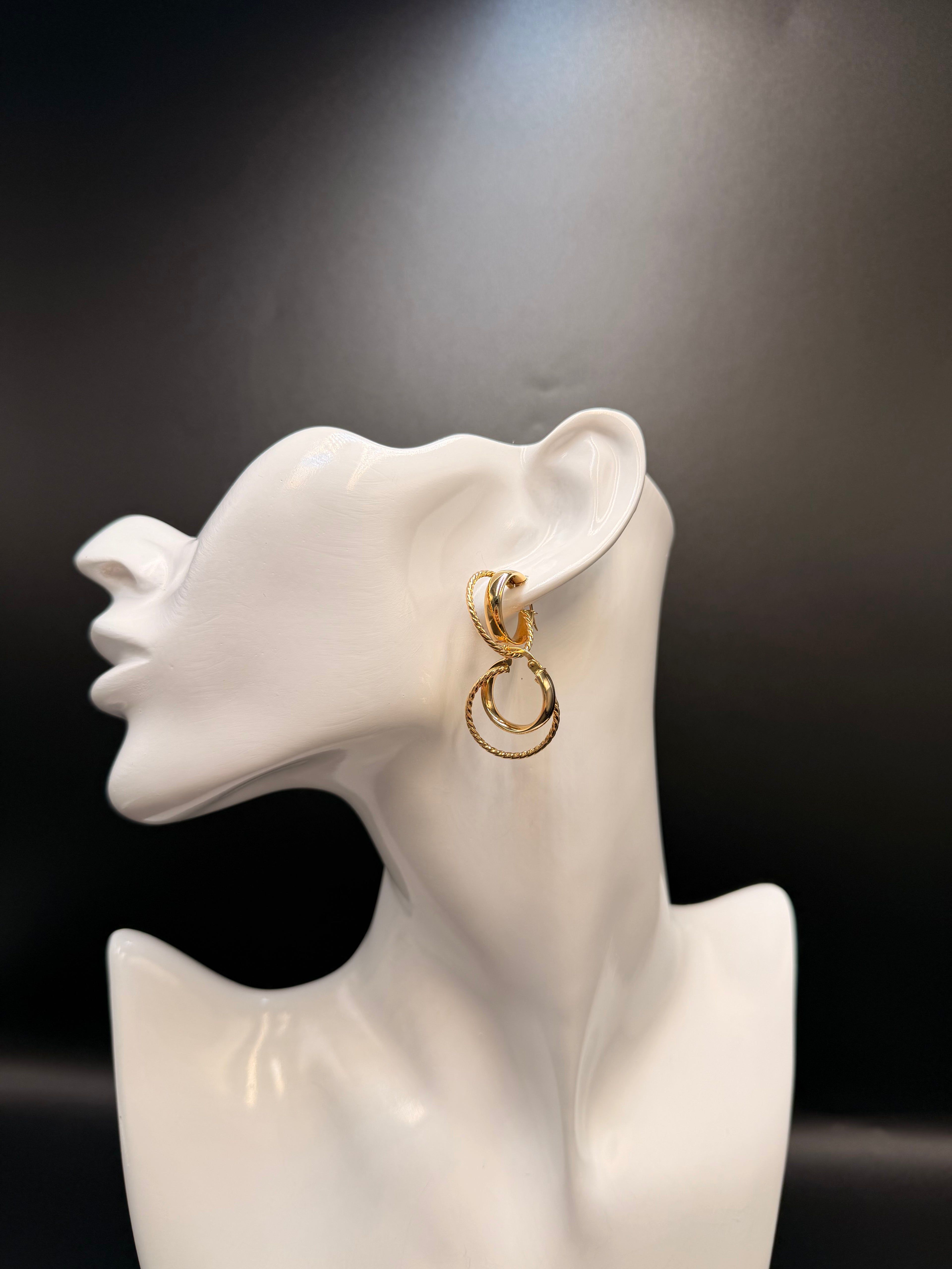 Argollas - Candongas Oro 18K Italiano 2.93  g