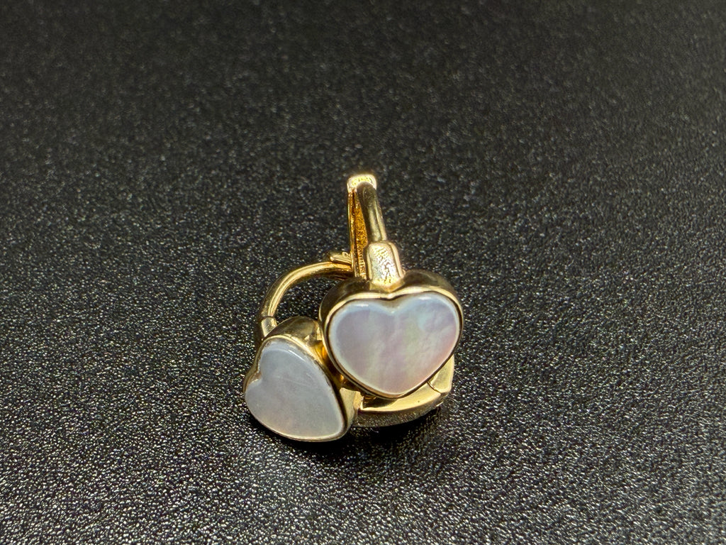 Argollas - Candongas Corazon Oro 18K Italiano 2 g