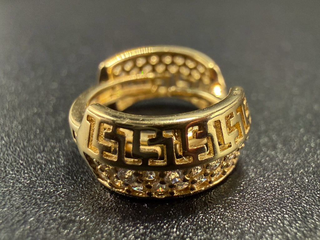Argollas - Candongas V Oro 18K Italiano 1.90 g