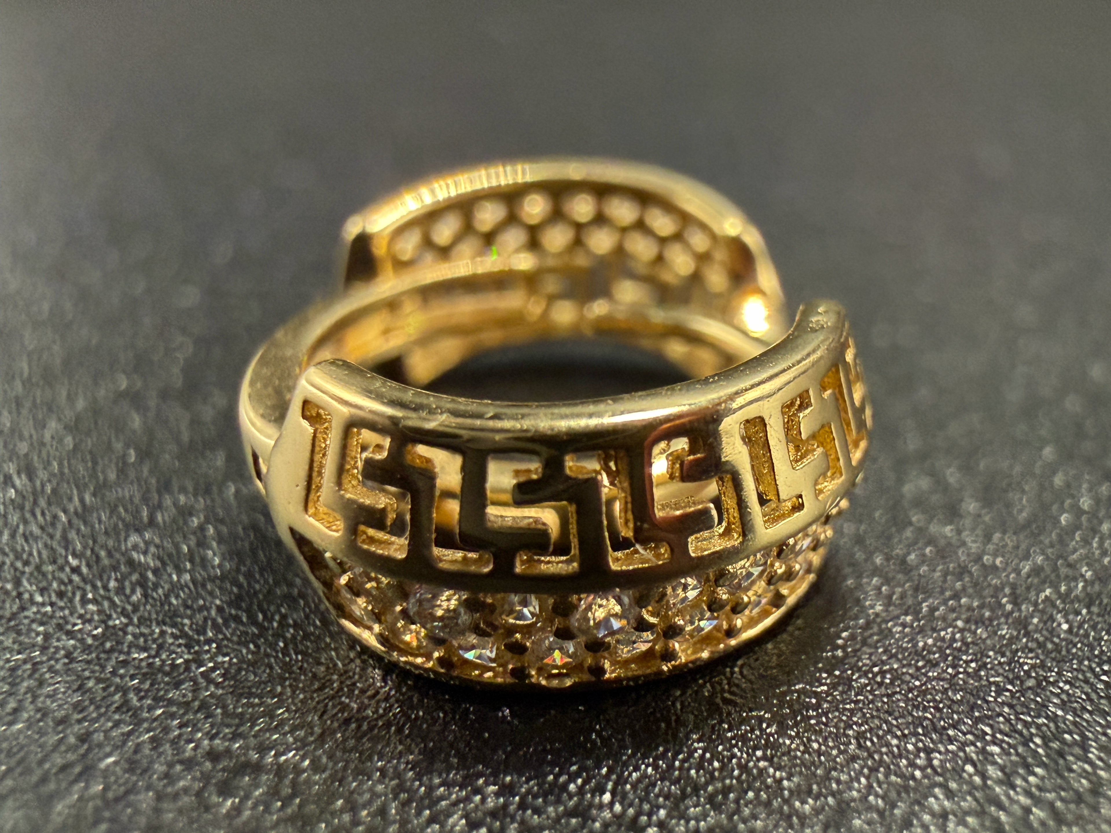 Argollas - Candongas V Oro 18K Italiano 1.90 g