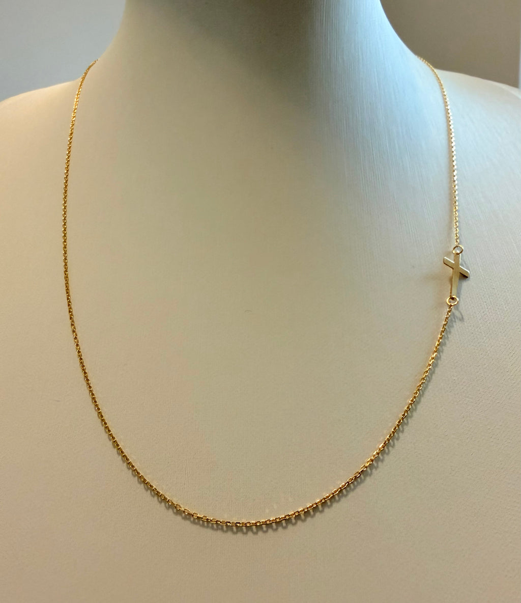 18K Gold Women’s Religious Necklace with Pendant – 1.53 g