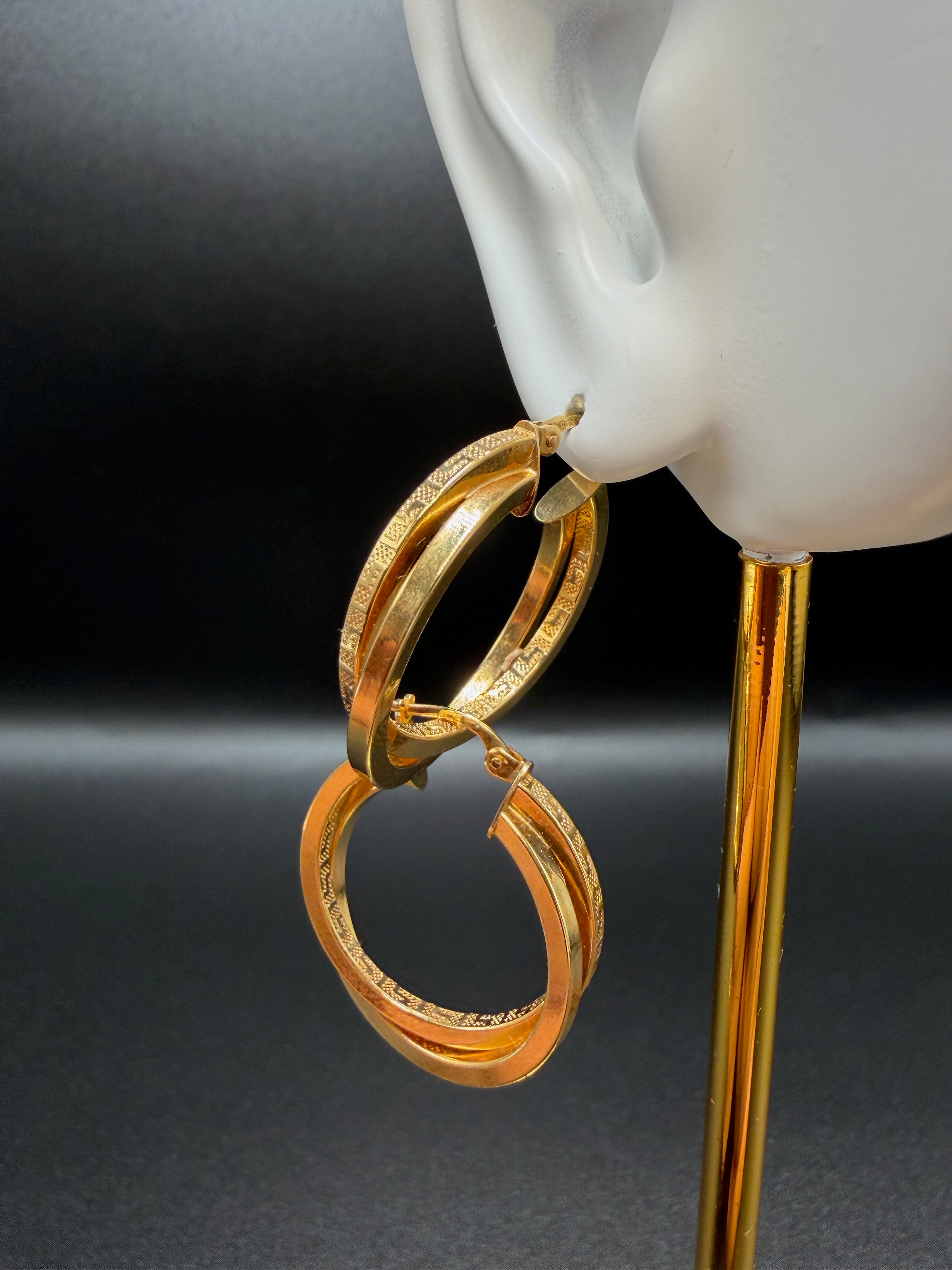 Argollas - Candongas Oro 18K Italiano 3.50 g