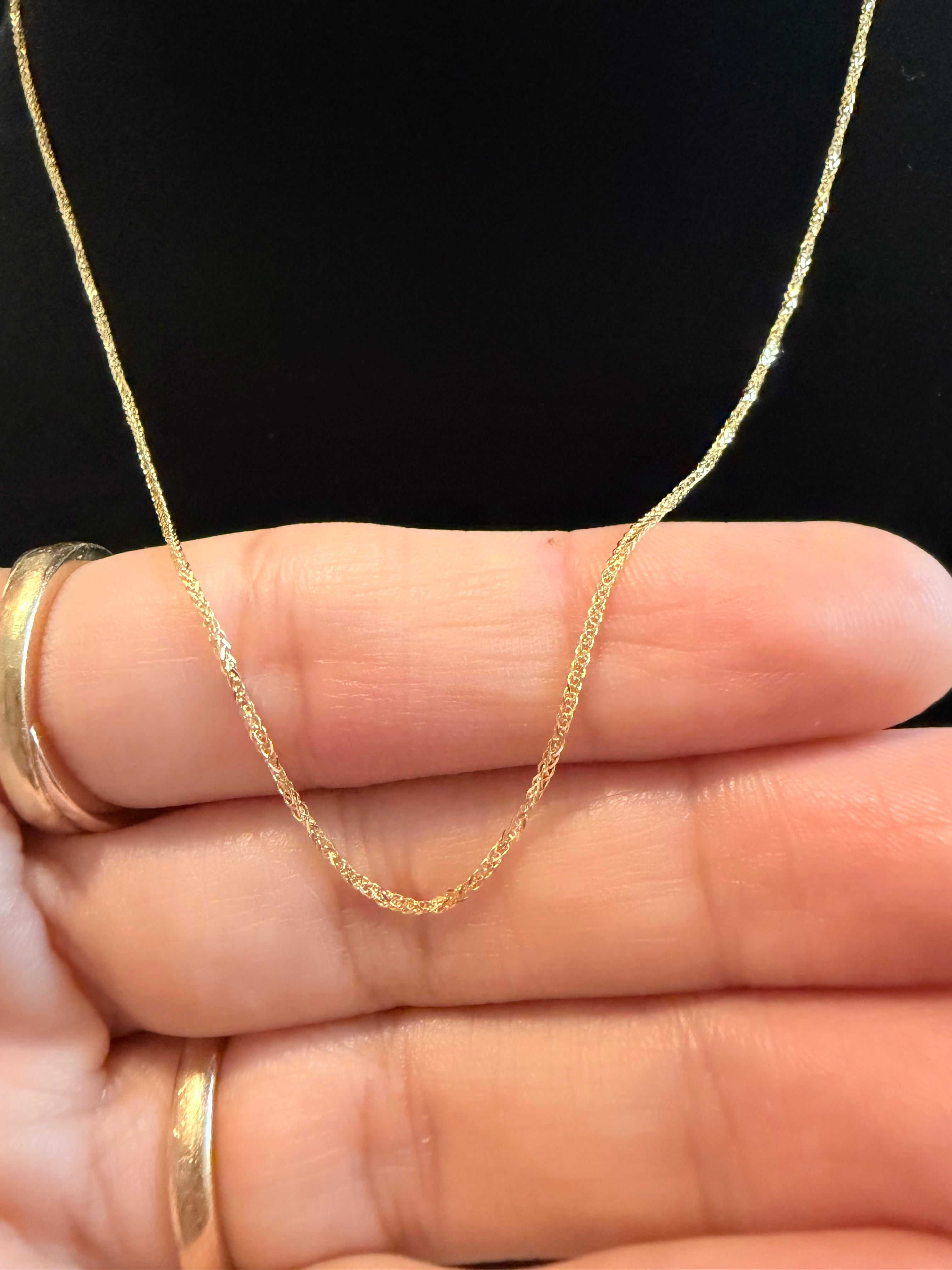 18K Gold Franco Link Chain Necklace - 1.45g