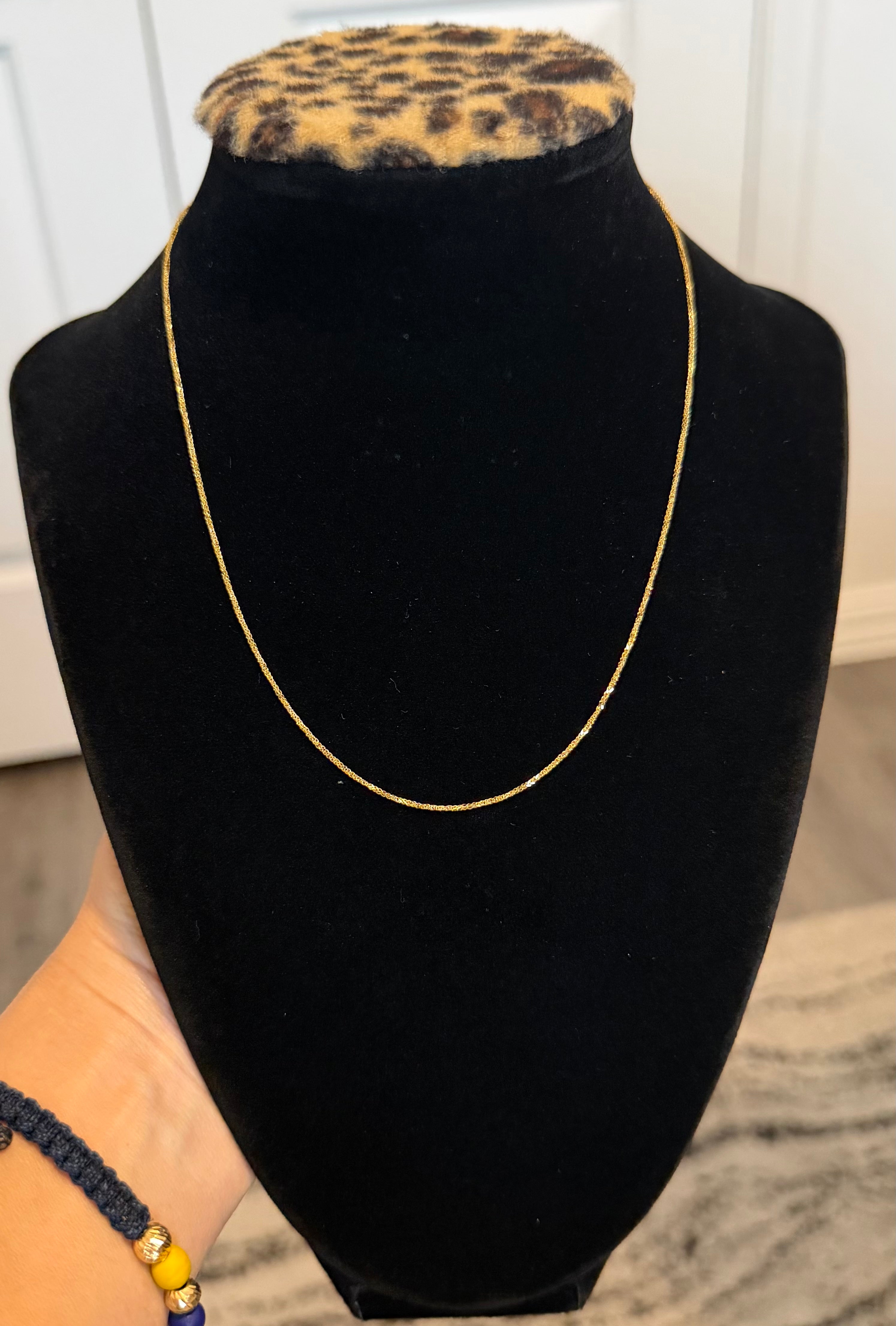 18K Gold Franco Link Chain Necklace - 1.45g