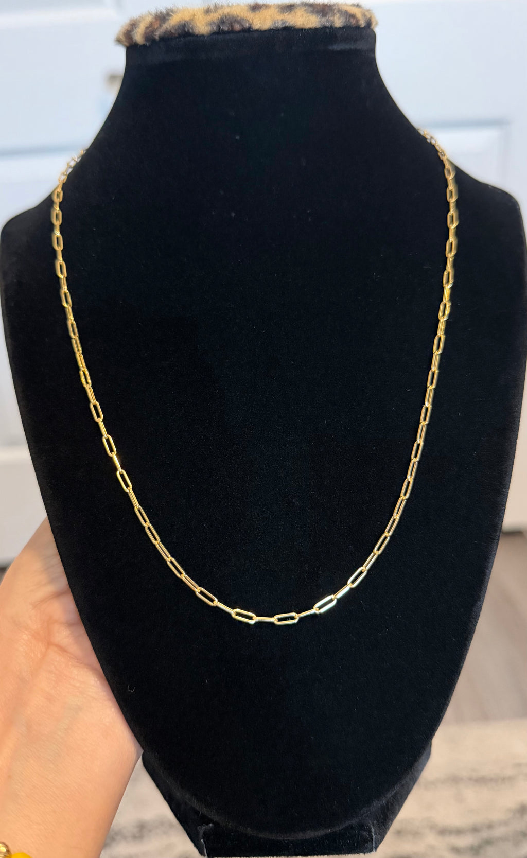 18K Gold Paperclip Chain Necklace – 3 g