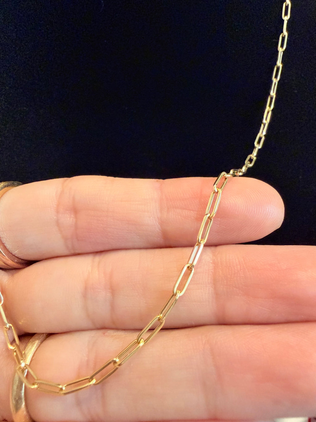18K Gold Paperclip Chain Necklace – 3 g