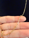 18K Gold Paperclip Chain Necklace – 3 g
