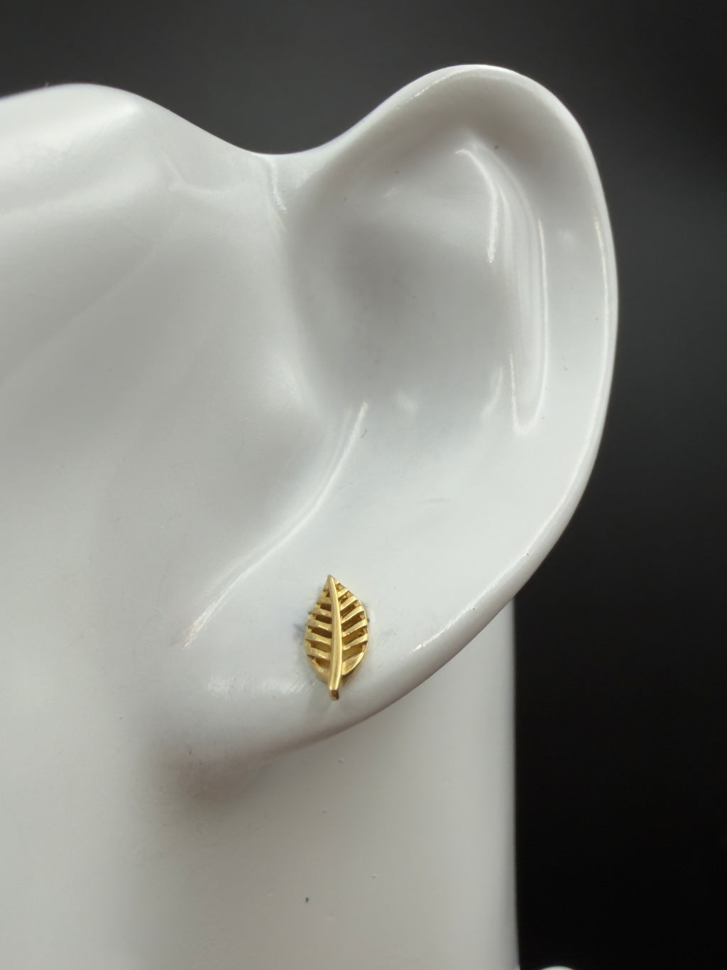 Aretes - Topos Hoja Oro 18K Italiano