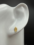 Aretes - Topos Hoja Oro 18K Italiano