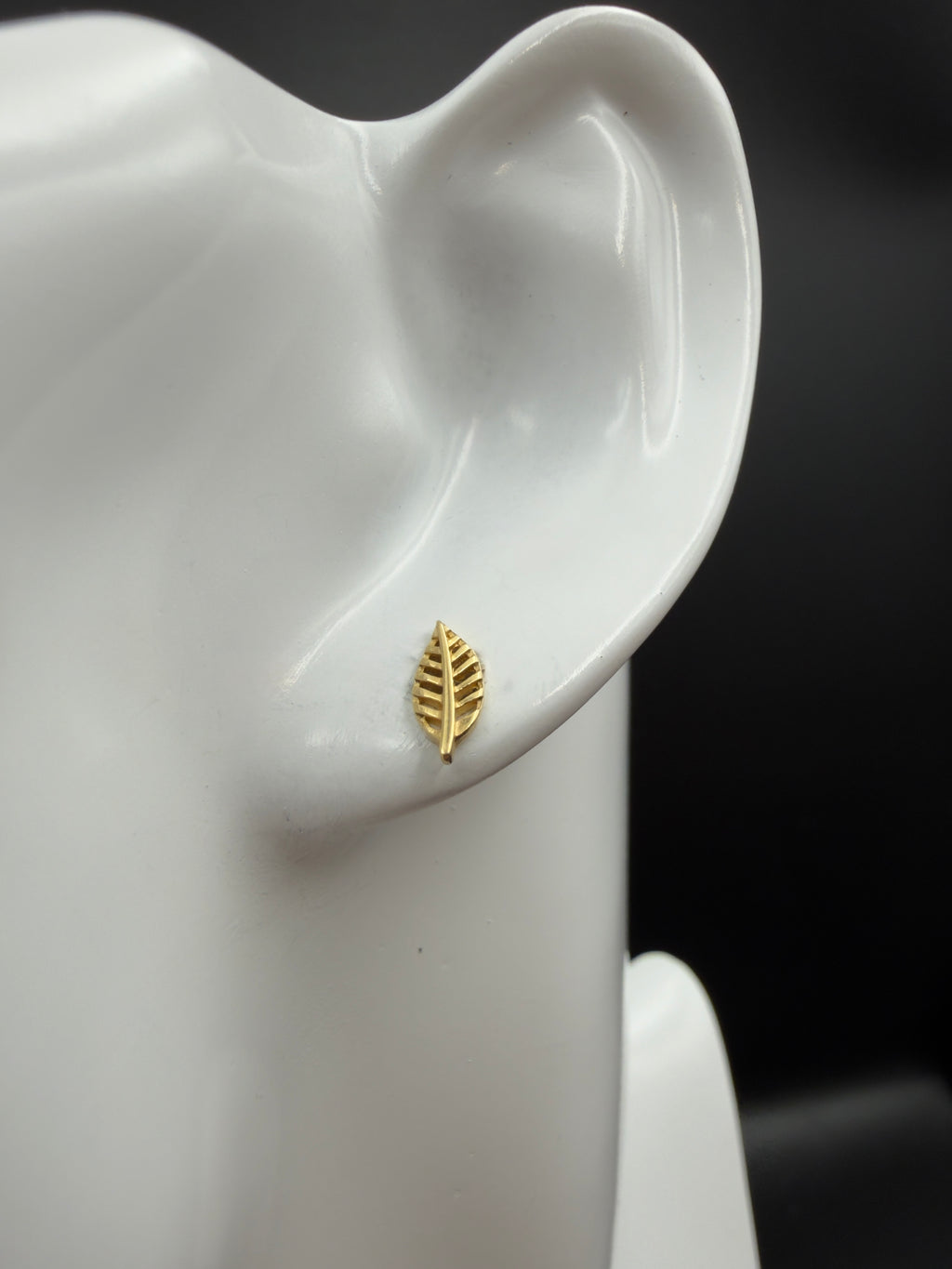 Aretes - Topos Hoja Oro 18K Italiano