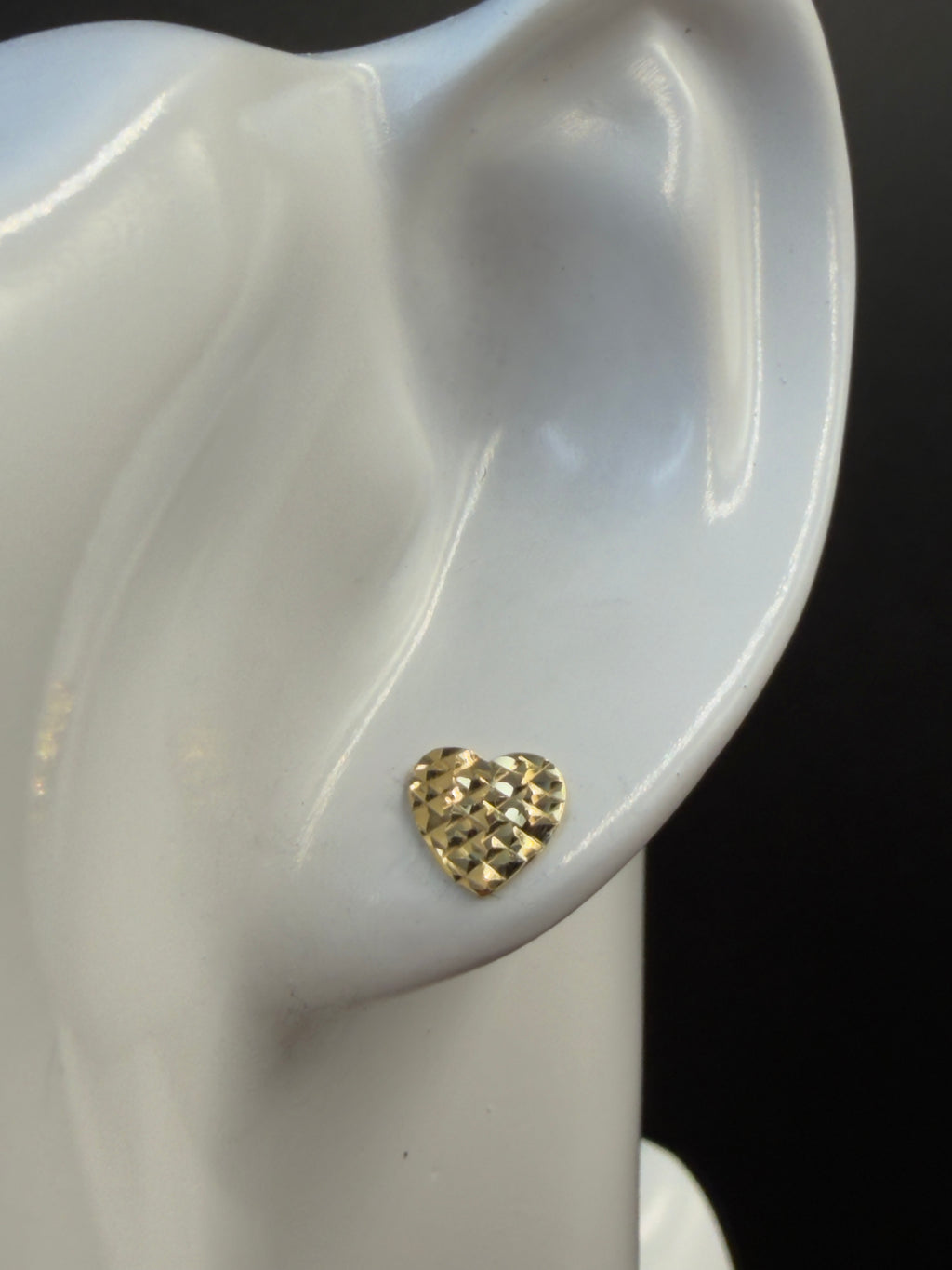 Aretes - Topos Corazón Oro 18K Italiano  1.16 g