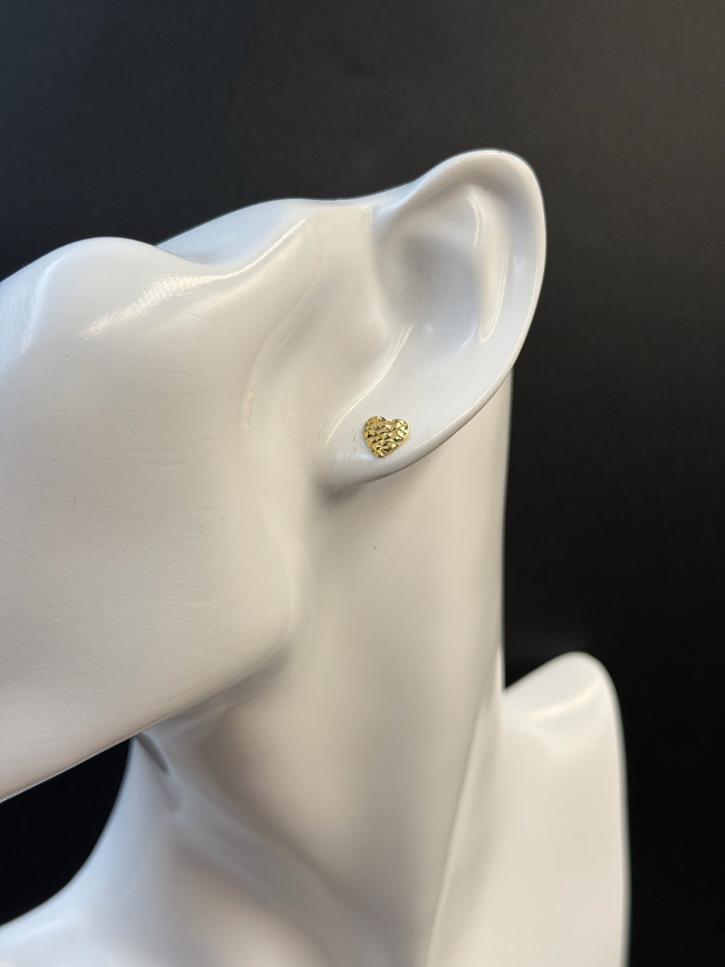 Aretes - Topos Corazón Oro 18K Italiano  1.16 g