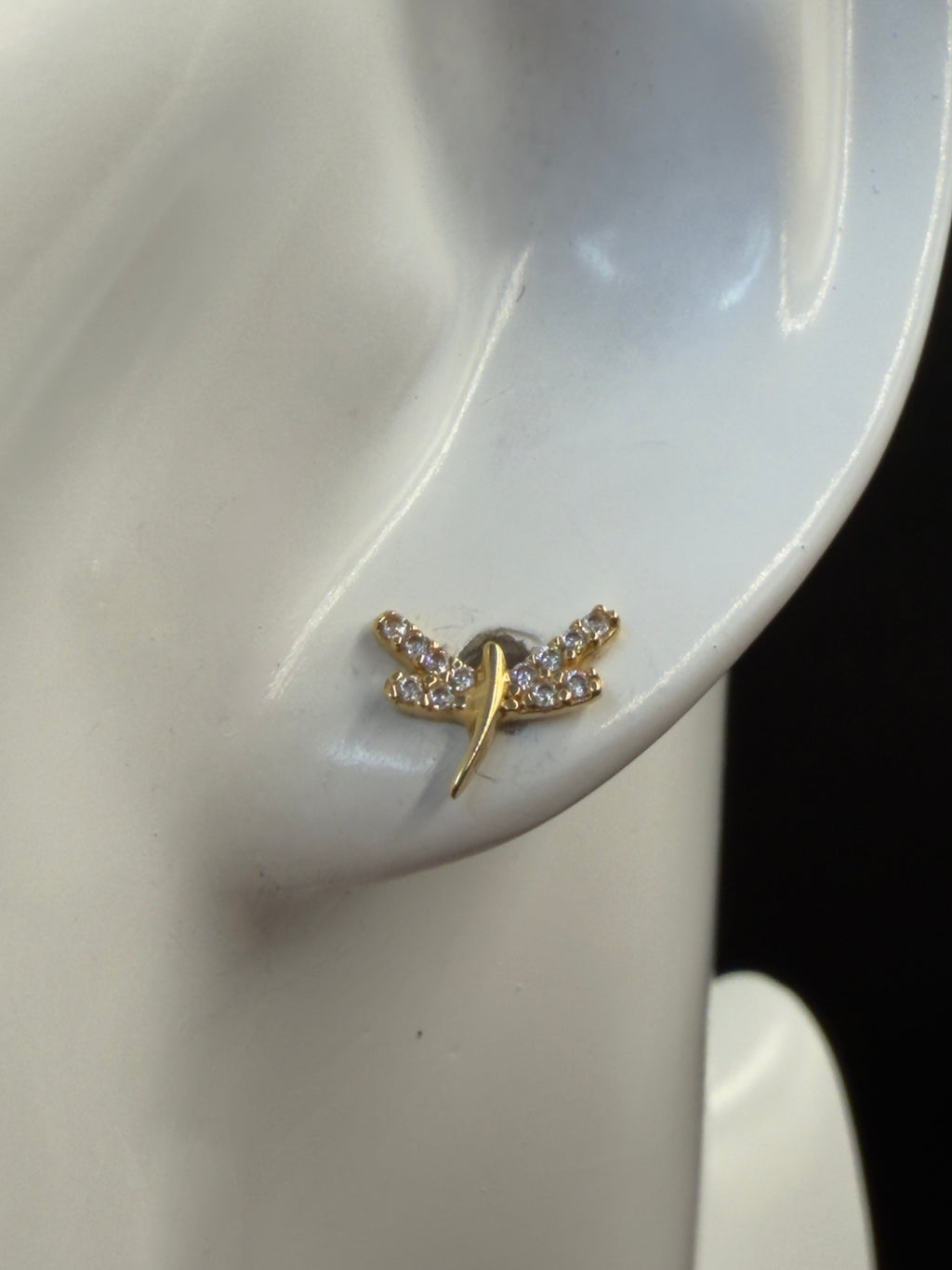 Aretes - Topos Libélula Oro 18K Italiano  1.22 g