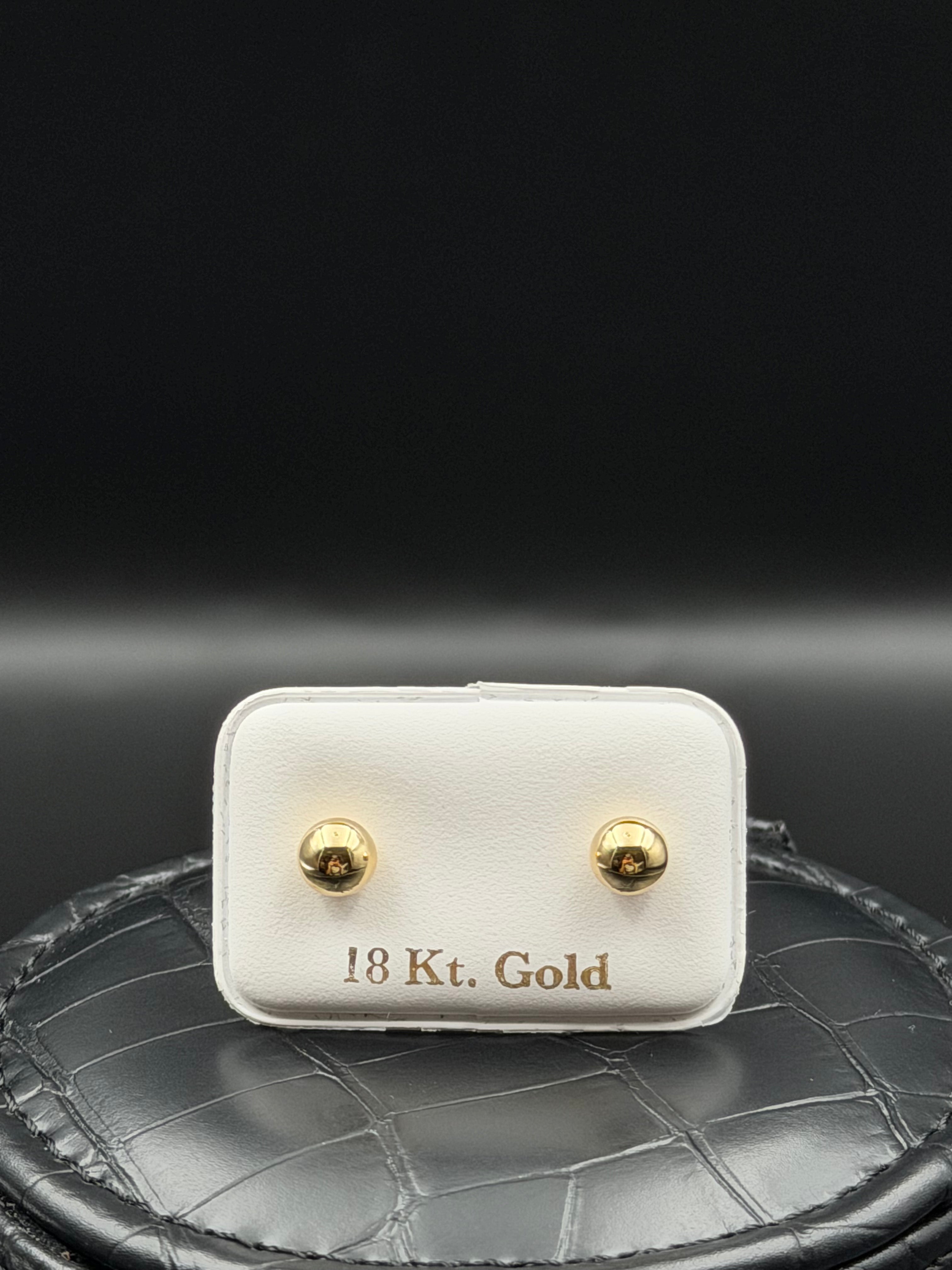 Aretes - Topos Redondo Oro 18K Italiano