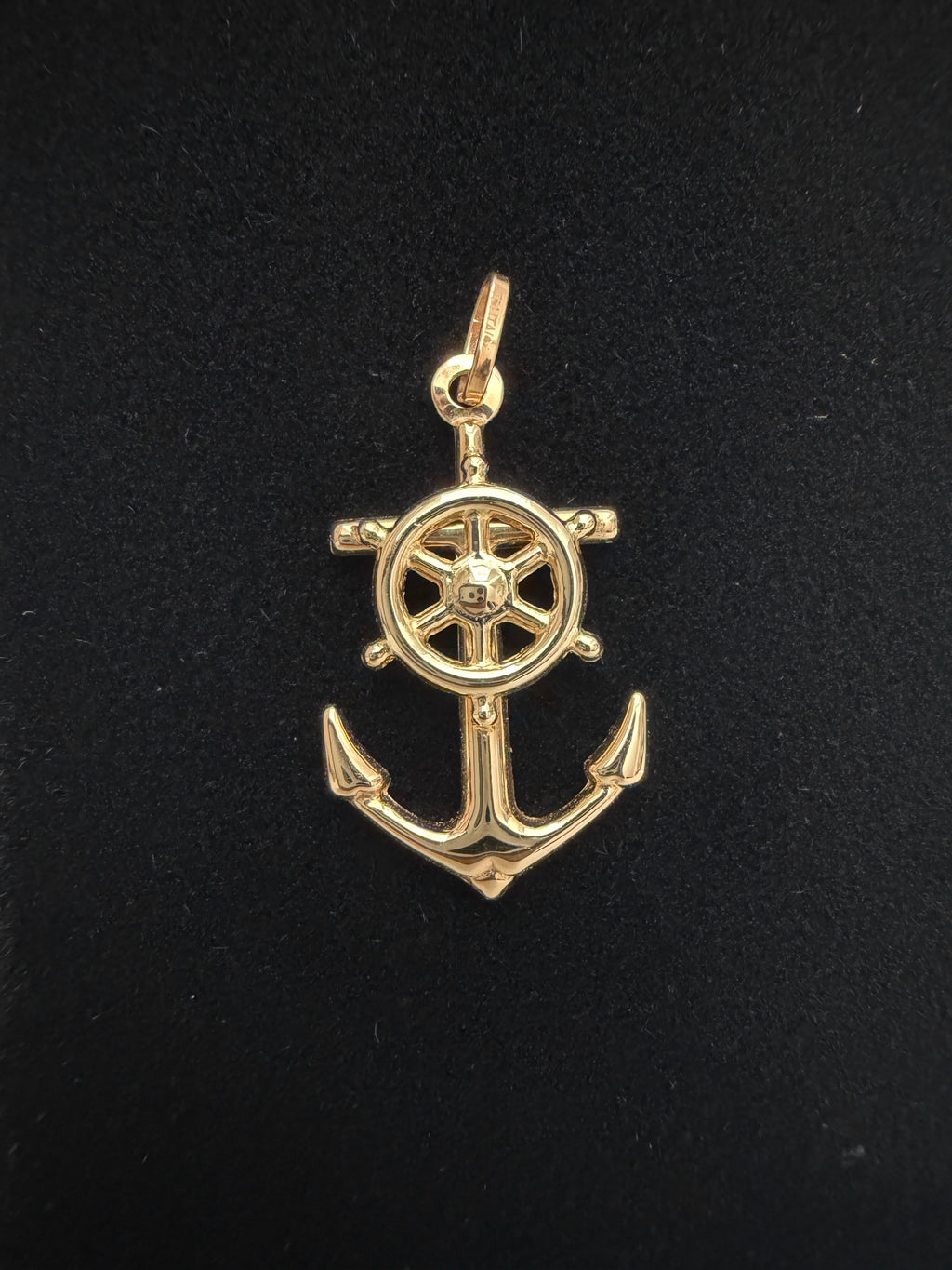 Dije Ancla Timón Oro 18K Italiano 1.08 g