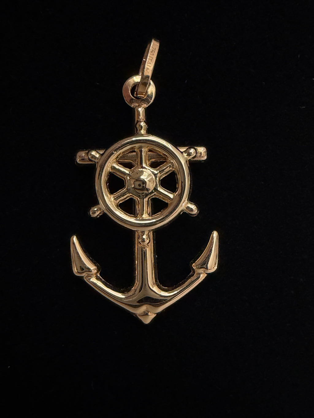 Dije Ancla Timón Oro 18K Italiano 1.08 g