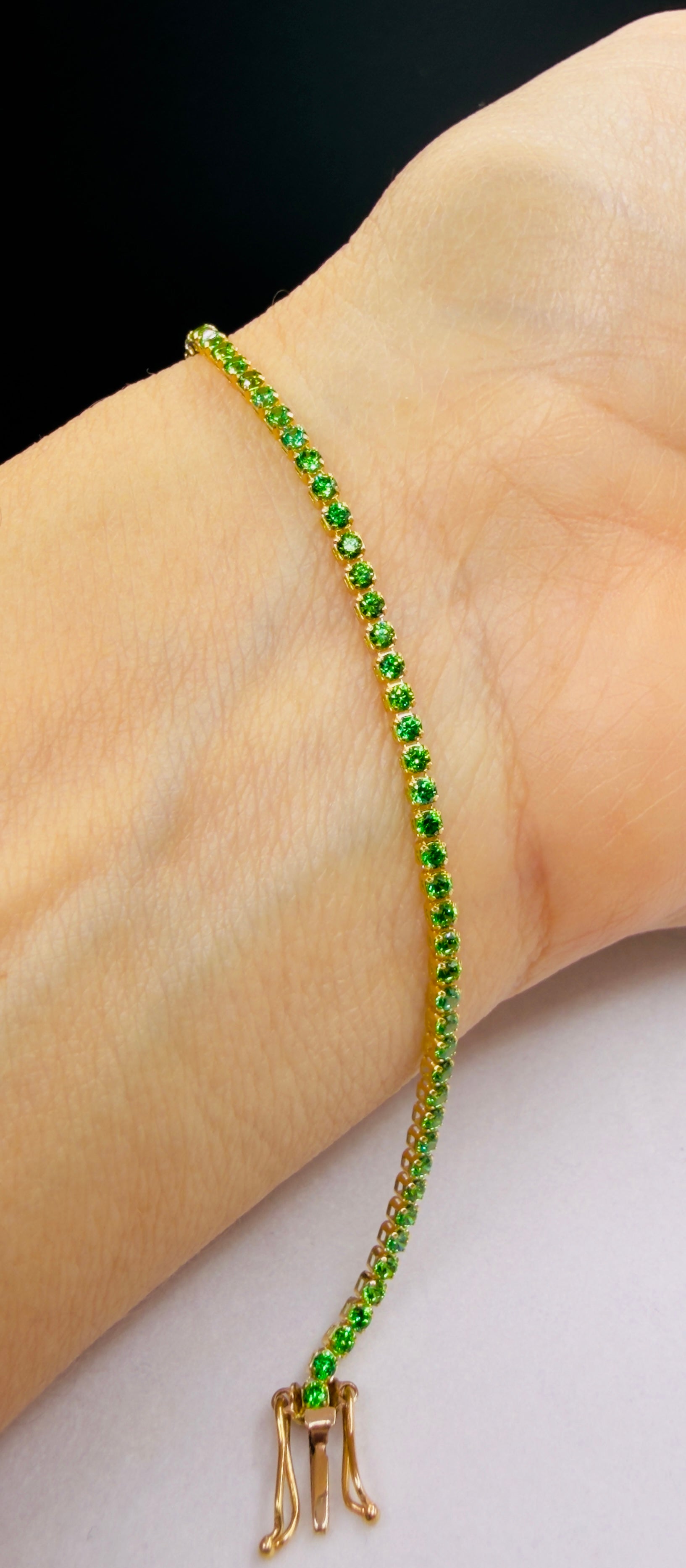 Pulsera estilo Tenis Oro 18K