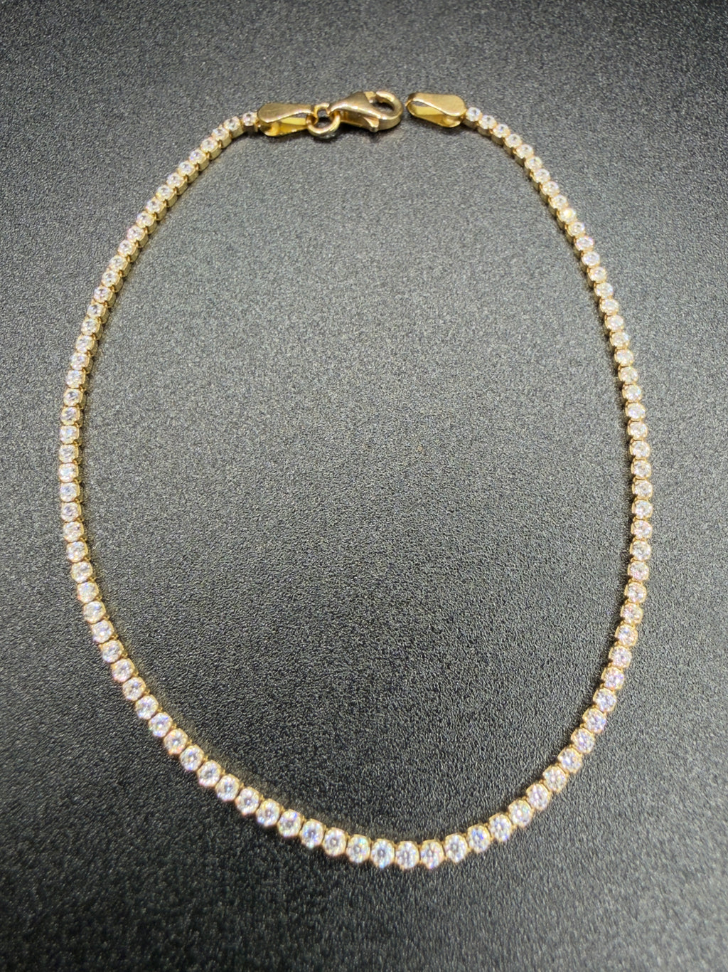 Pulsera estilo Tenis Blanca Oro 18K 2.68 g