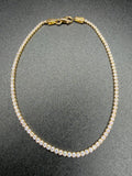 Pulsera estilo Tenis Blanca Oro 18K 2.68 g