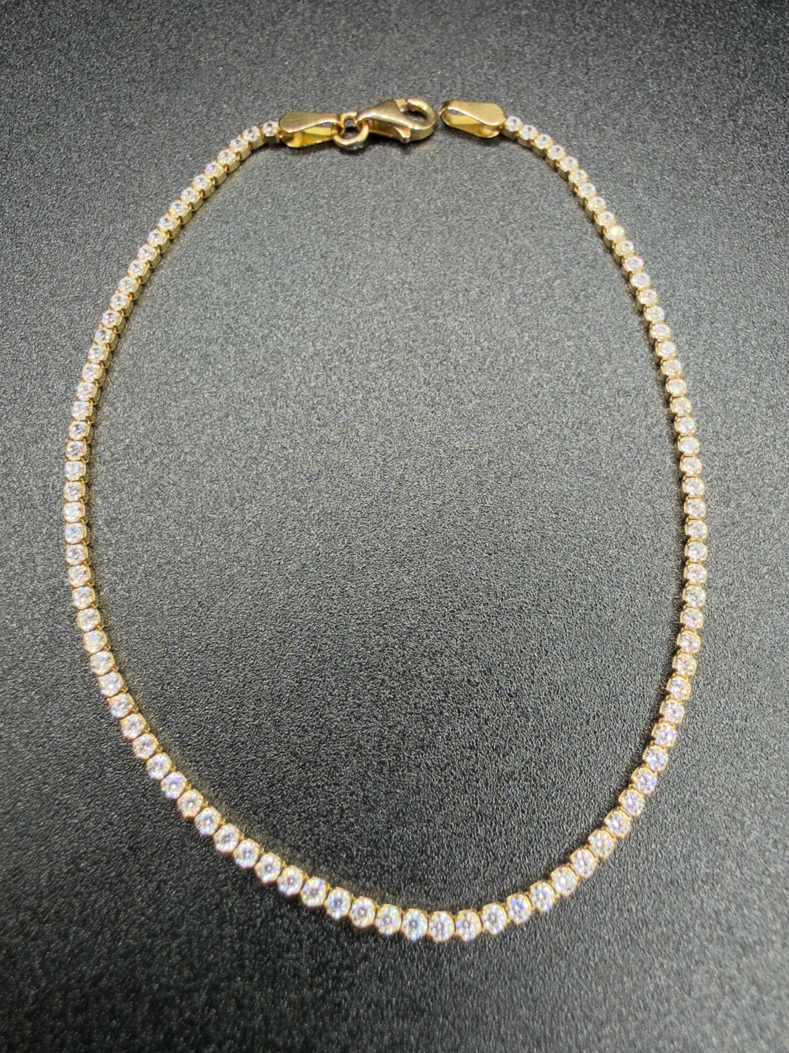 Pulsera estilo Tenis Blanca Oro 18K 2.68 g