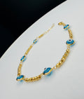 Pulsera Ojo Turco Azul Oro 18K 3.65 g