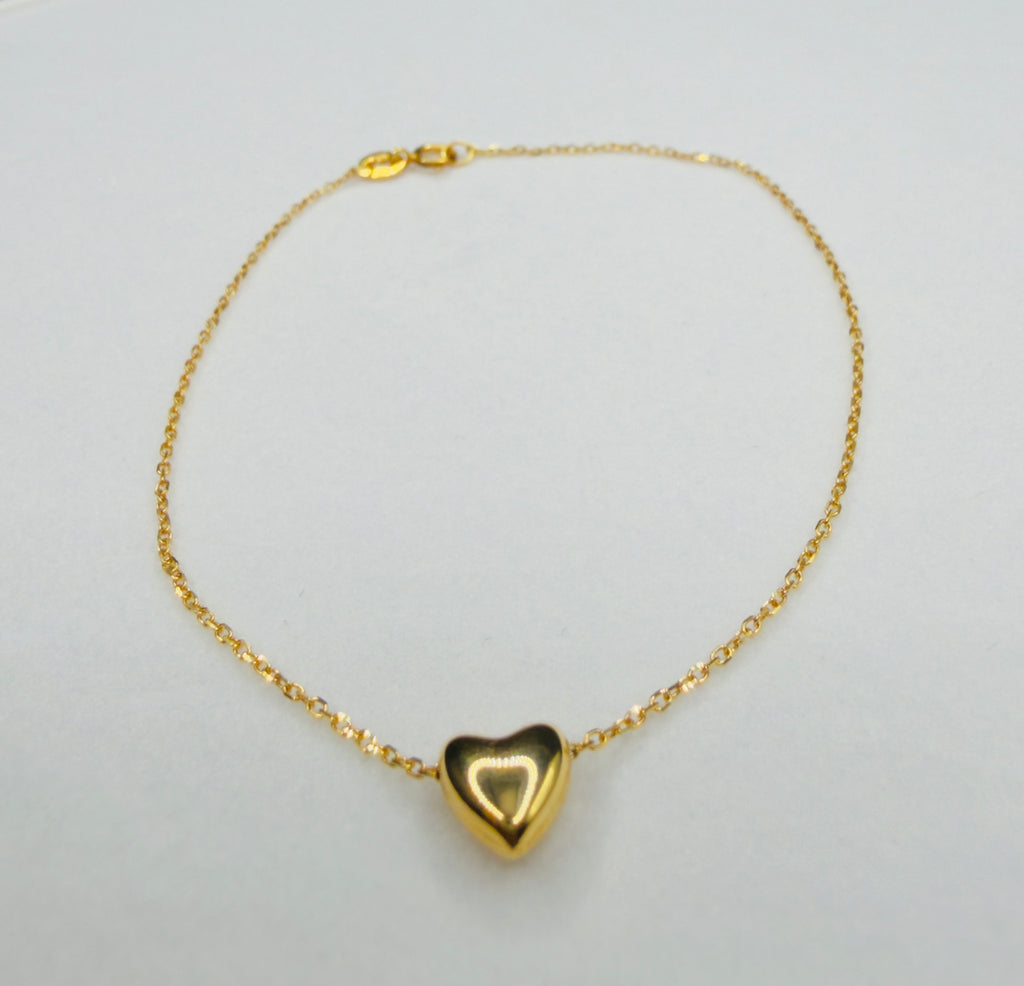 Pulsera Corazón Oro 18K
