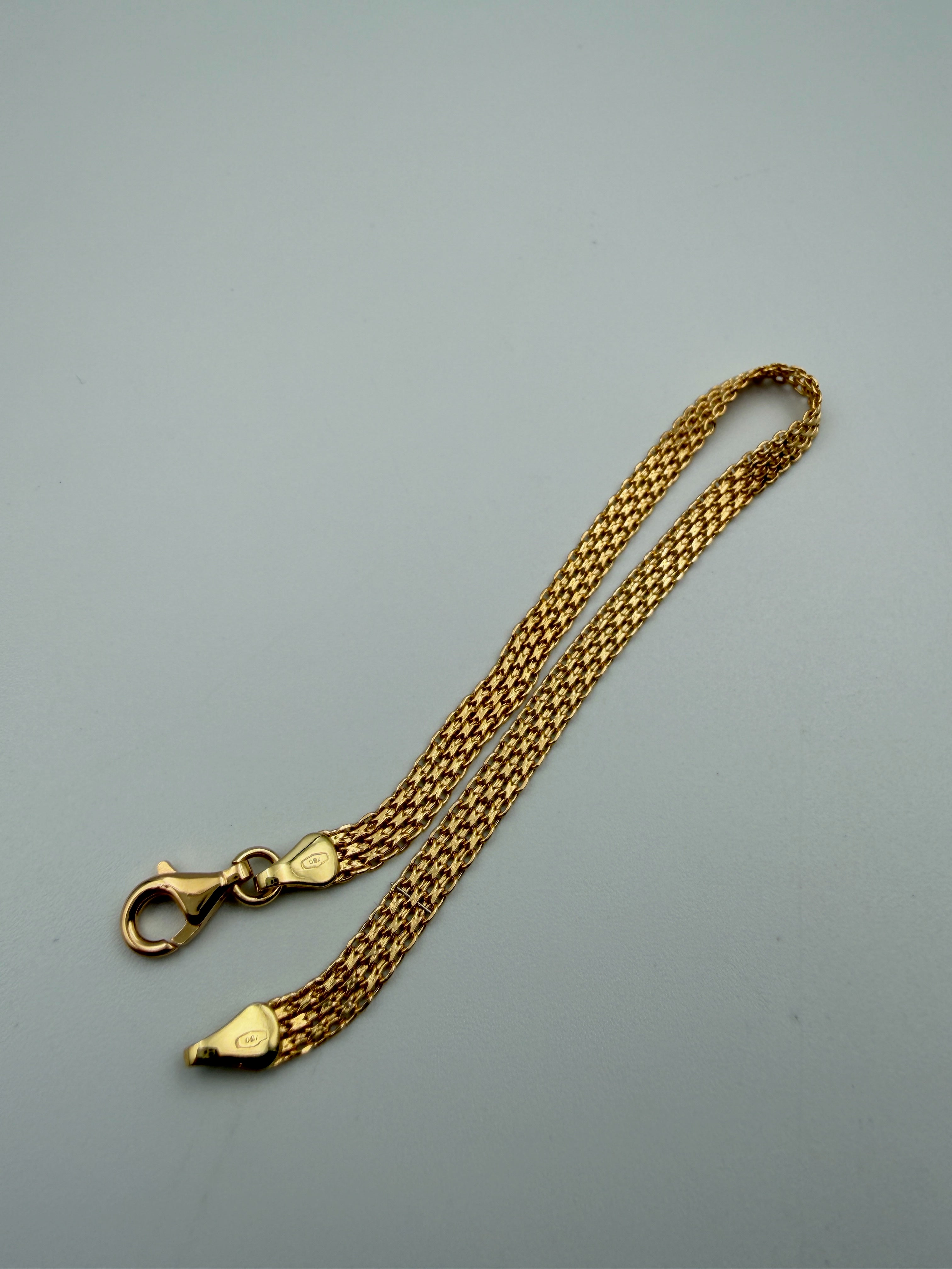 18K Gold Chino Link Bracelet – 3.25g