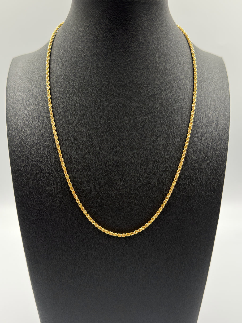 18K Gold Cord Rope & Bow Necklace – 2.65g